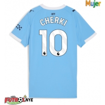 Camiseta Manchester City Rayan Cherki #10 Primera Equipación para mujer 2025-26 manga corta